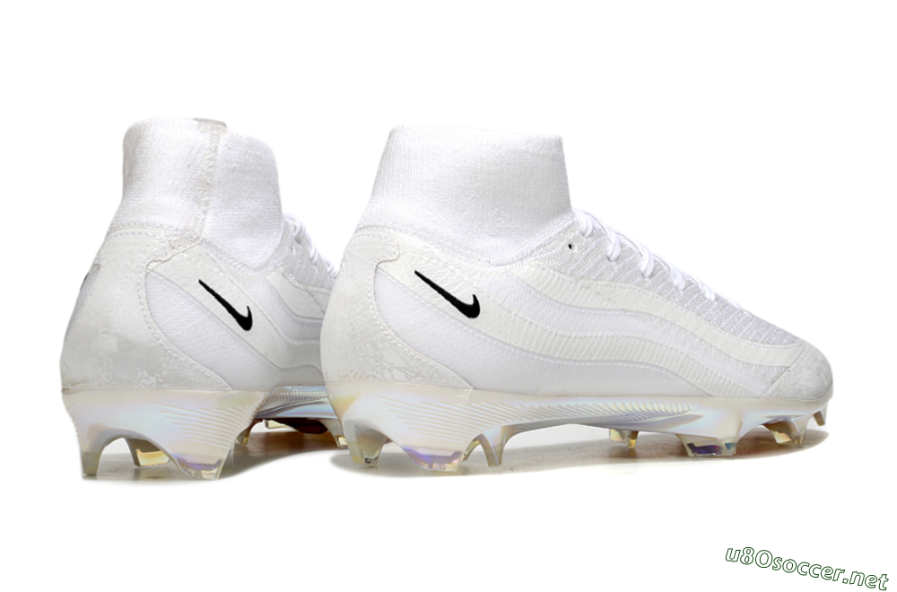 Unisex Nike Air Zoom Mercurial Superfly 10 Elite FG Football Boots - White/Black/Gold 6