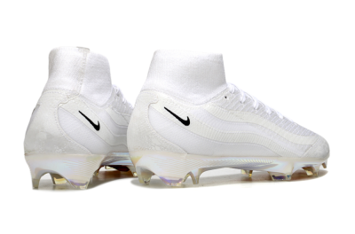 Unisex Nike Air Zoom Mercurial Superfly 10 Elite FG Football Boots - White/Black/Gold