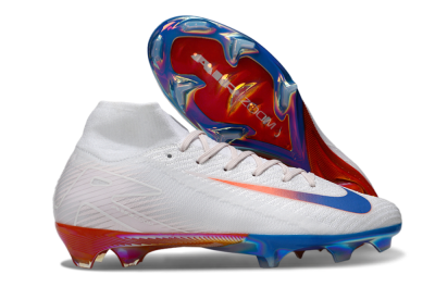 Unisex Nike Air Zoom Mercurial Superfly 10 Elite FG Football Boots - White/Blue/Red