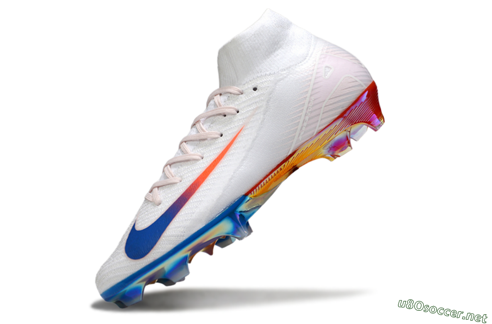 Unisex Nike Air Zoom Mercurial Superfly 10 Elite FG Football Boots - White/Blue/Red 5