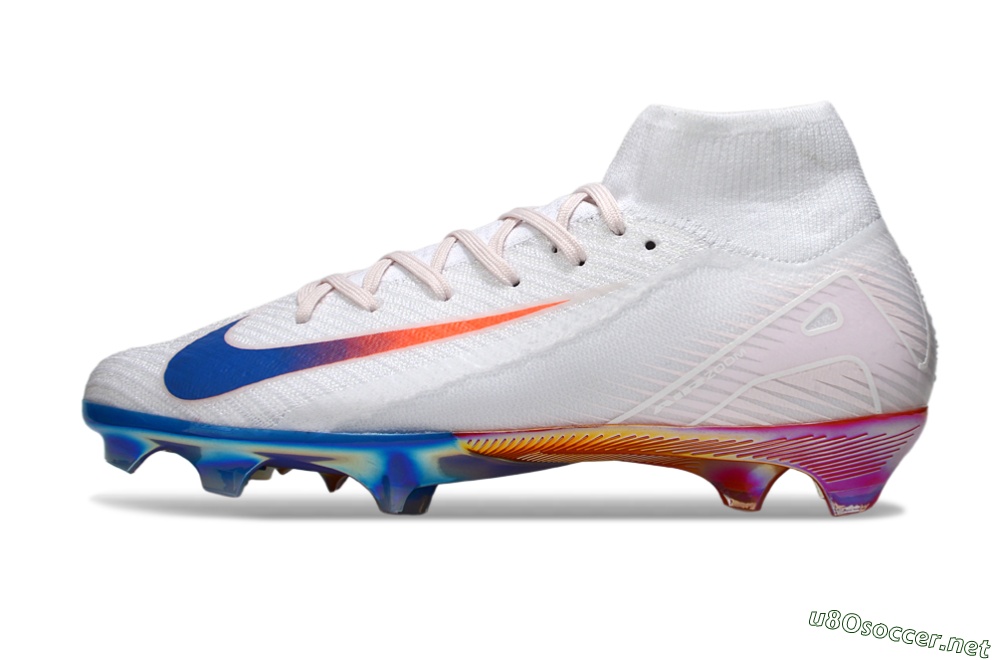Unisex Nike Air Zoom Mercurial Superfly 10 Elite FG Football Boots - White/Blue/Red 0