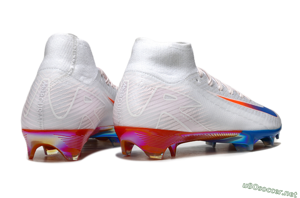 Unisex Nike Air Zoom Mercurial Superfly 10 Elite FG Football Boots - White/Blue/Red 6