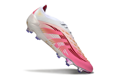 Men's Adidas Predator 25 Elite FG Football Boots - Pink/Gold/White
