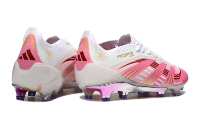 Men's Adidas Predator 25 Elite FG Football Boots - Pink/Gold/White