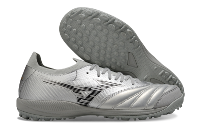 Men's Mizuno Morelia Neo Sala M8 TF Football Shoes - Silver/Black