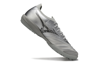 Men's Mizuno Morelia Neo Sala M8 TF Football Shoes - Silver/Black