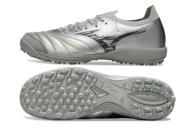 Men's Mizuno Morelia Neo Sala M8 TF Football Shoes - Silver/Black