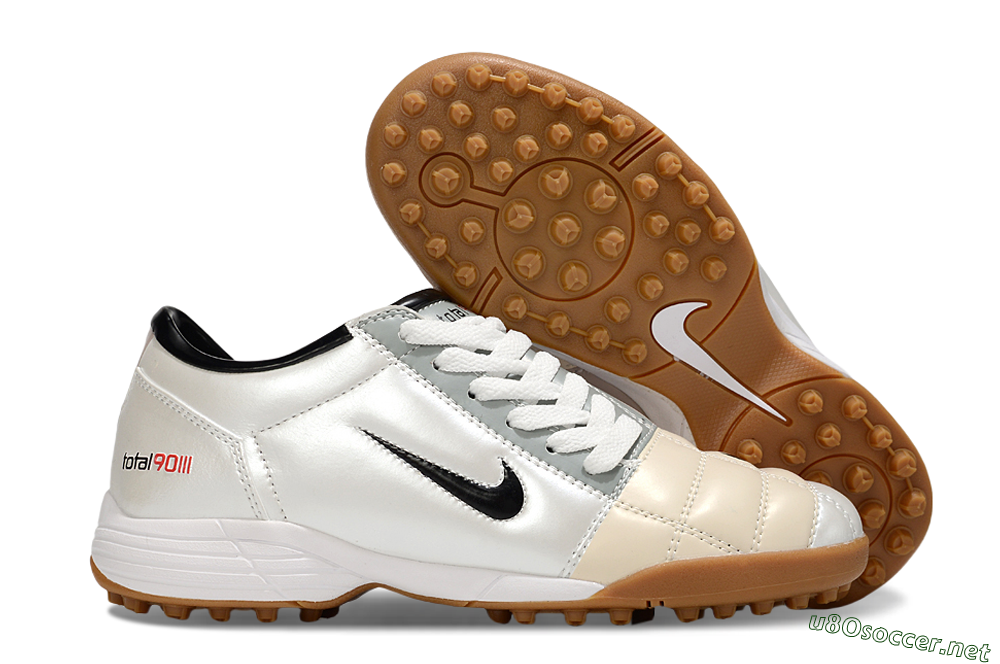 Unisex Nike Total 90 III TF Football Shoes - Silver/Beige/Grey 2