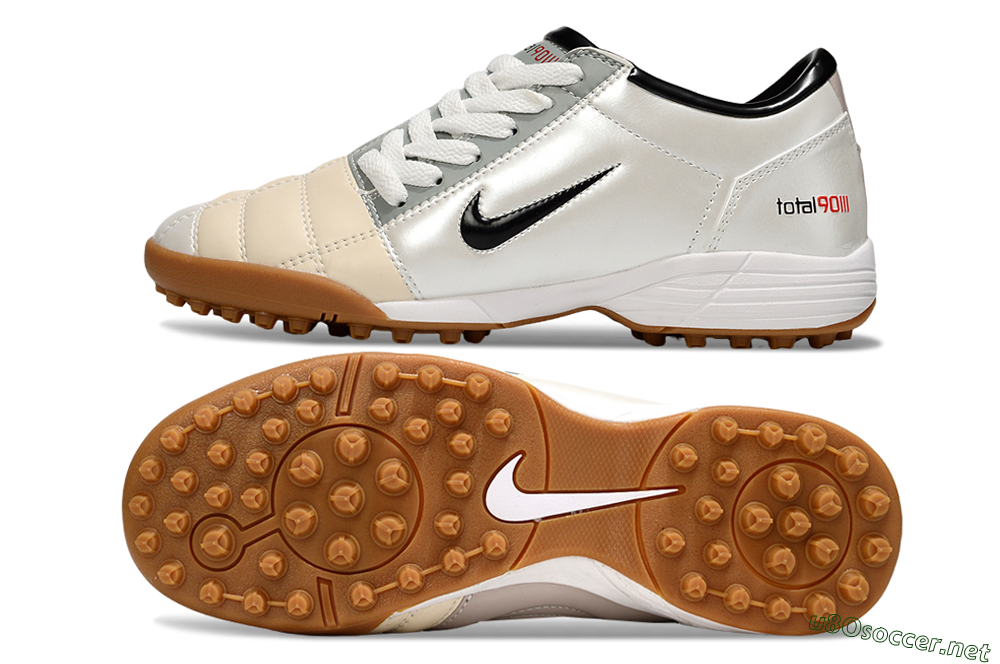 Unisex Nike Total 90 III TF Football Shoes - Silver/Beige/Grey 1