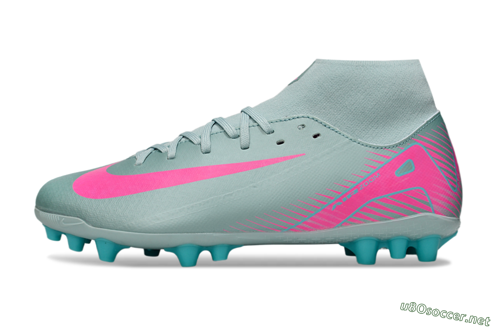 Men's Nike Air Zoom Mercurial Superfly 10 Academy AG Football Boots - Jade/Pink 0