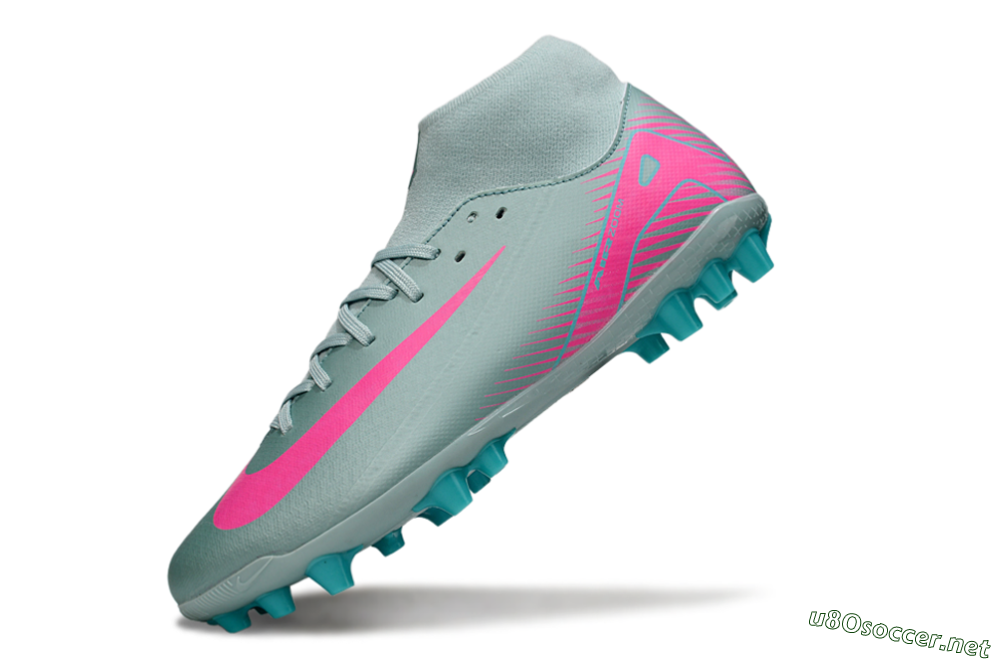 Men's Nike Air Zoom Mercurial Superfly 10 Academy AG Football Boots - Jade/Pink 5