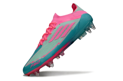 Men's Messi x Adidas F50 Elite SG Football Boots - Green/Pink