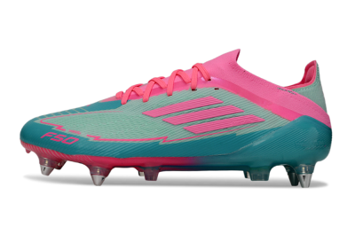 Men's Messi x Adidas F50 Elite SG Football Boots - Green/Pink