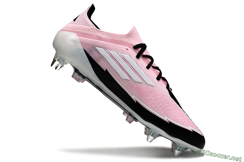 Men's Messi x Adidas F50 Elite SG Football Boots - Pink/White/Black 4