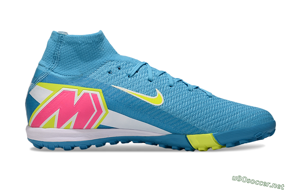 Unisex Nike Air Zoom Mercurial Superfly 10 Elite TF Football Shoes - Jade/Yellow/White 7