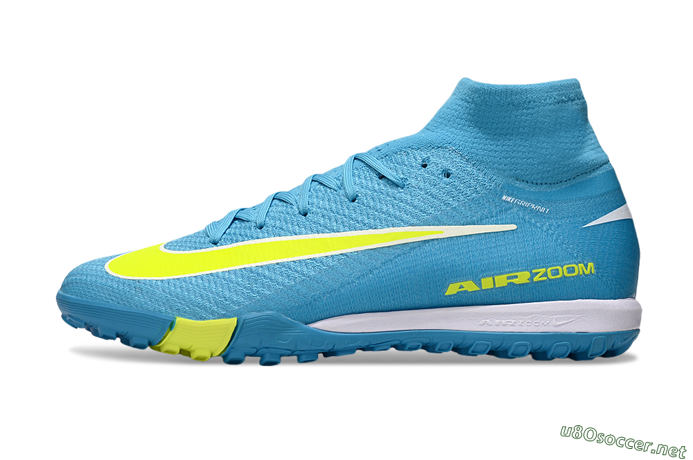 Unisex Nike Air Zoom Mercurial Superfly 10 Elite TF Football Shoes - Jade/Yellow/White 0