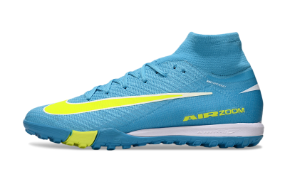 Unisex Nike Air Zoom Mercurial Superfly 10 Elite TF Football Shoes - Jade/Yellow/White