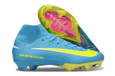 Unisex Nike Air Zoom Mercurial Superfly 10 Elite FG Football Boots - Jade/Yellow/White
