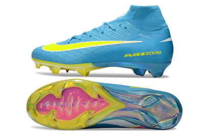 Unisex Nike Air Zoom Mercurial Superfly 10 Elite FG Football Boots - Jade/Yellow/White