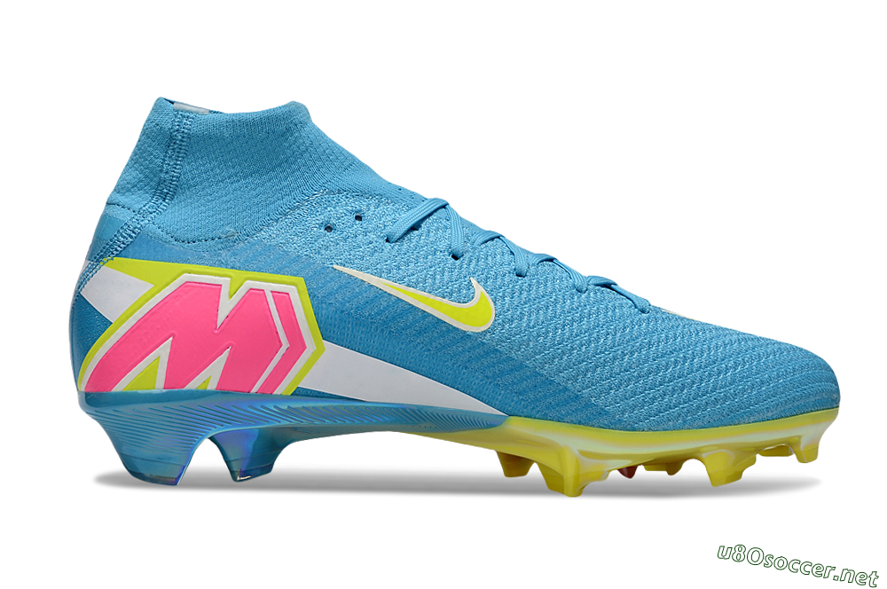 Unisex Nike Air Zoom Mercurial Superfly 10 Elite FG Football Boots - Jade/Yellow/White 7