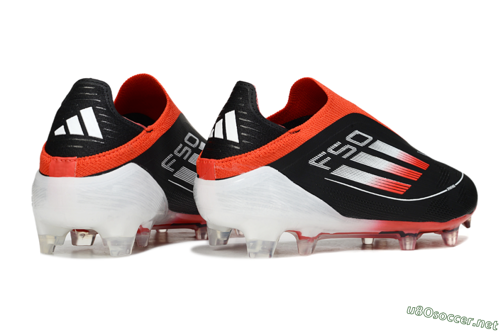 Men's Adidas F50 Elite Laceless FG Football Boots - Black/Red/White 6