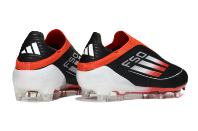 Men's Adidas F50 Elite Laceless FG Football Boots - Black/Red/White