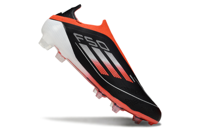 Men's Adidas F50 Elite Laceless FG Football Boots - Black/Red/White
