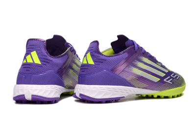 Men's Adidas F50 Elite TF Football Shoes - Purple/Yellow/White