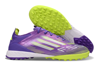 Men's Adidas F50 Elite TF Football Shoes - Purple/Yellow/White