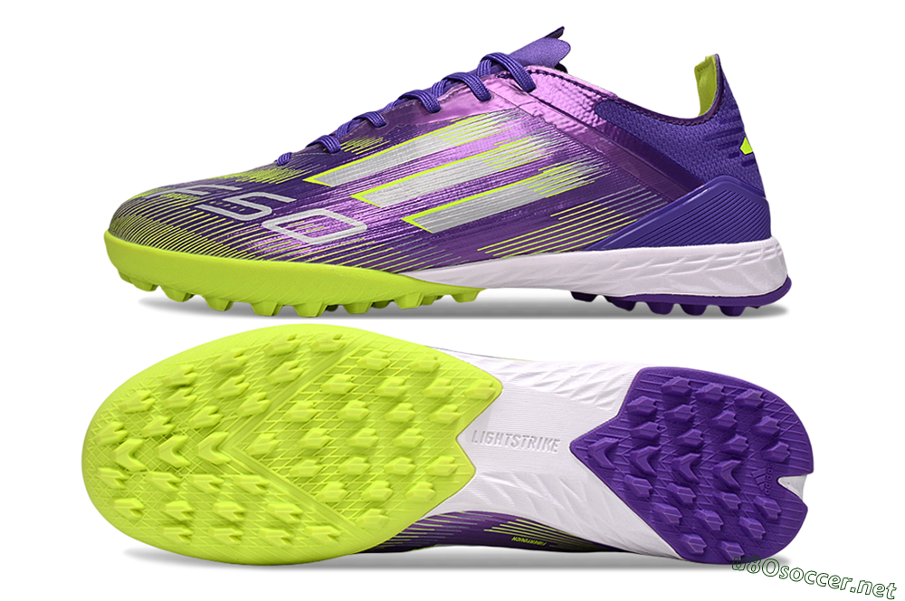Men's Adidas F50 Elite TF Football Shoes - Purple/Yellow/White 1