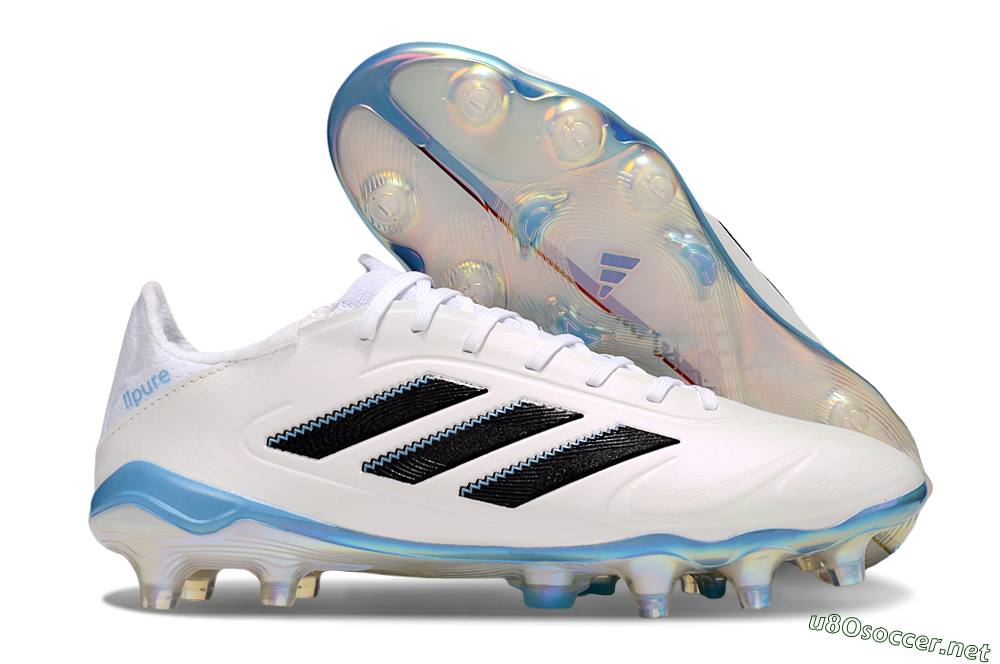 Men's Adidas Copa Pure 3 Elite FG Football Boots - Beige/Black/Blue 2