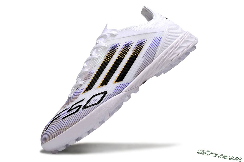 Men's Adidas F50 Elite TF Football Shoes - White/Blue/Black 5