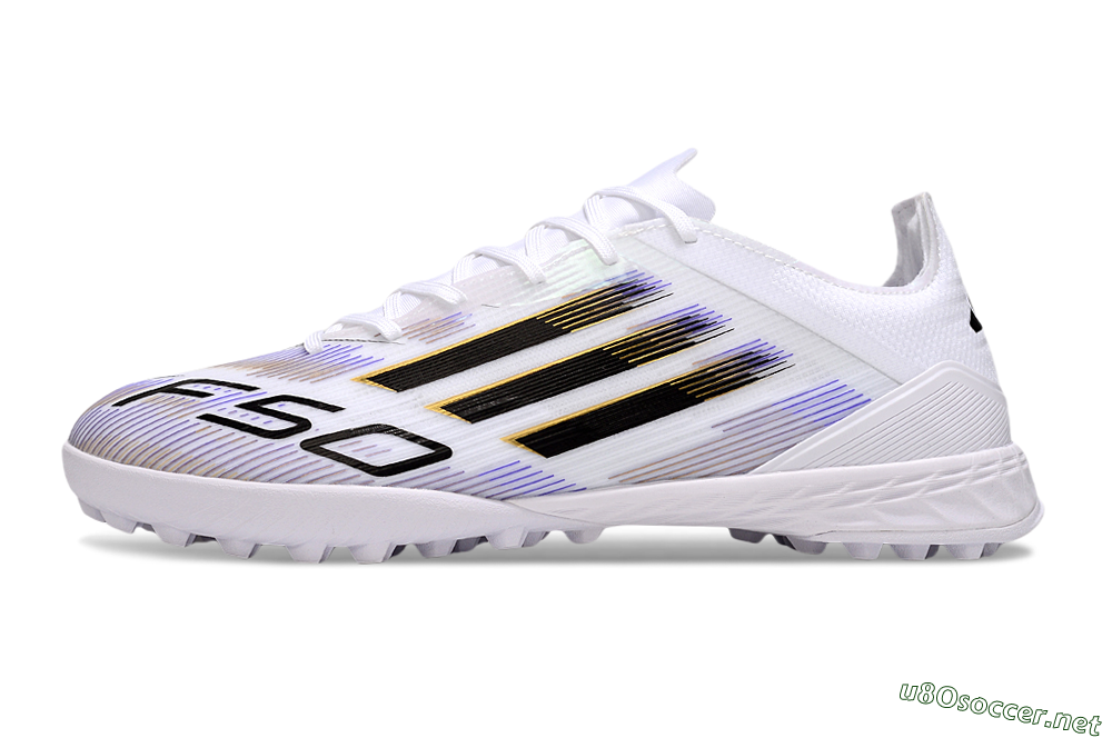 Men's Adidas F50 Elite TF Football Shoes - White/Blue/Black 0