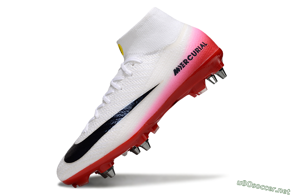Men's Nike Air Zoom Mercurial Superfly 10 Elite SG Football Boots - White/Black/Red 5