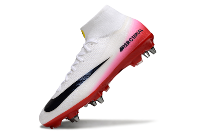 Men's Nike Air Zoom Mercurial Superfly 10 Elite SG Football Boots - White/Black/Red