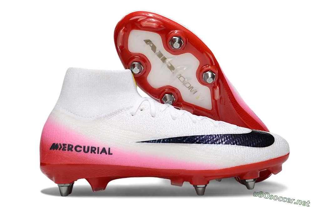 Men's Nike Air Zoom Mercurial Superfly 10 Elite SG Football Boots - White/Black/Red 2
