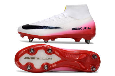 Men's Nike Air Zoom Mercurial Superfly 10 Elite SG Football Boots - White/Black/Red