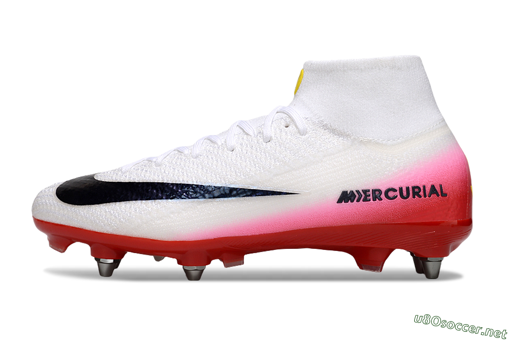 Men's Nike Air Zoom Mercurial Superfly 10 Elite SG Football Boots - White/Black/Red 0