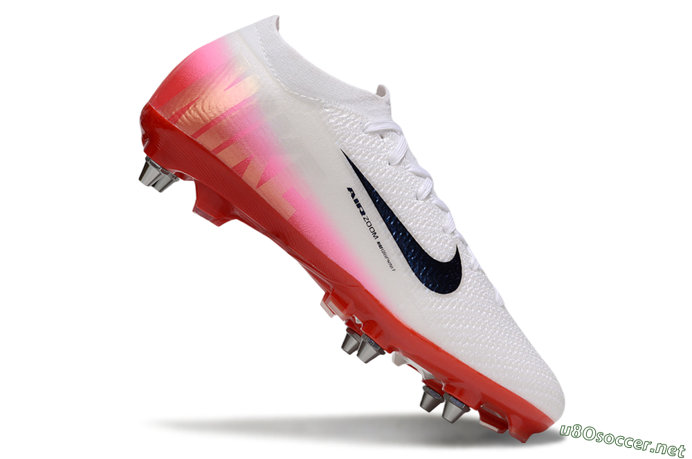 Men's Nike Air Zoom Mercurial Vapor 16 Elite SG Football Boots - White/Black/Red 4