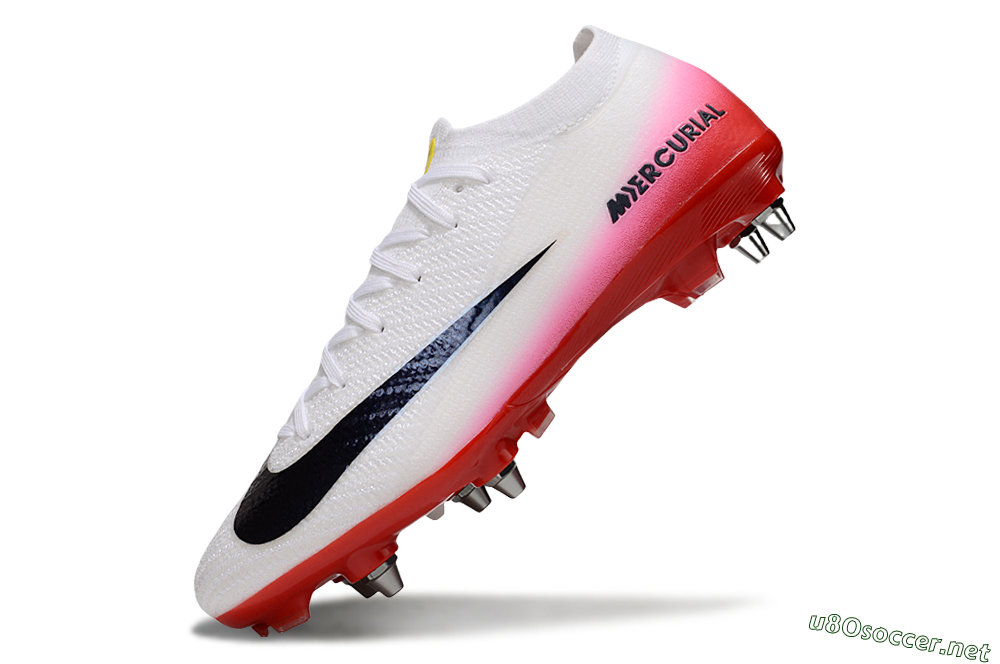 Men's Nike Air Zoom Mercurial Vapor 16 Elite SG Football Boots - White/Black/Red 5