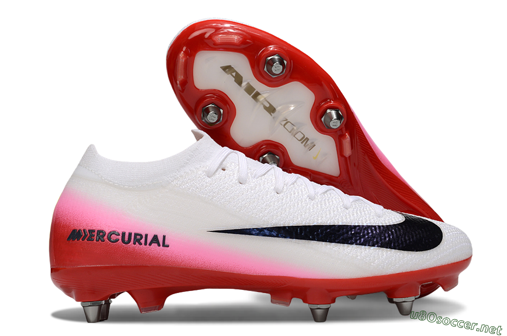 Men's Nike Air Zoom Mercurial Vapor 16 Elite SG Football Boots - White/Black/Red 2