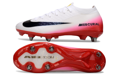 Men's Nike Air Zoom Mercurial Vapor 16 Elite SG Football Boots - White/Black/Red