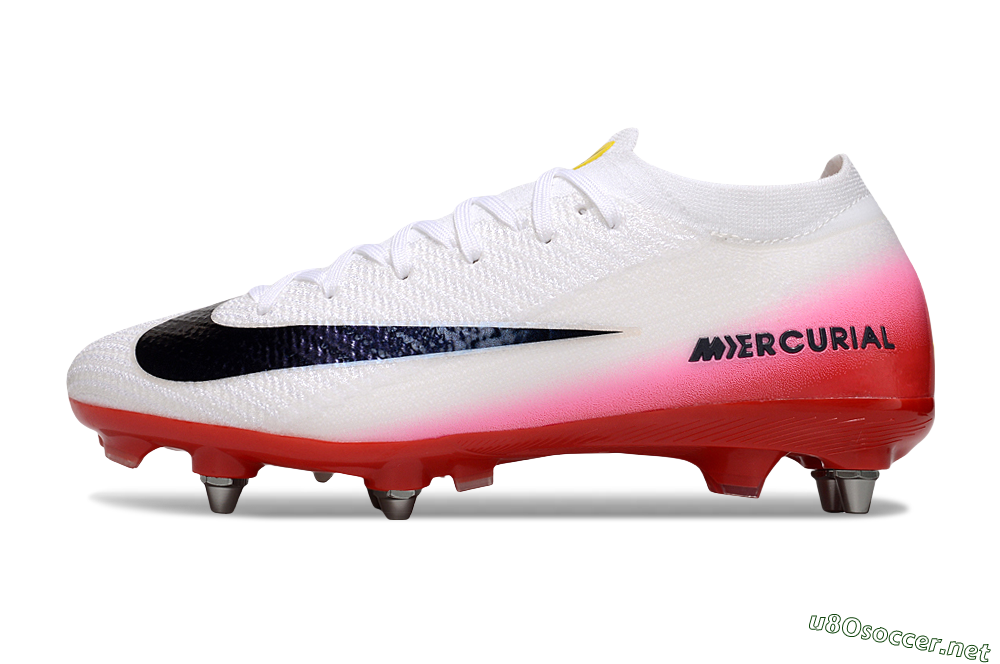 Men's Nike Air Zoom Mercurial Vapor 16 Elite SG Football Boots - White/Black/Red 0