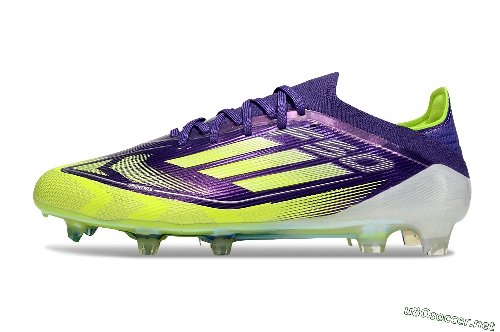 Men's Adidas F50 Elite FG Football Boots - Purple/Yellow/White 0