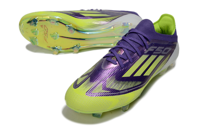 Men's Adidas F50 Elite FG Football Boots - Purple/Yellow/White