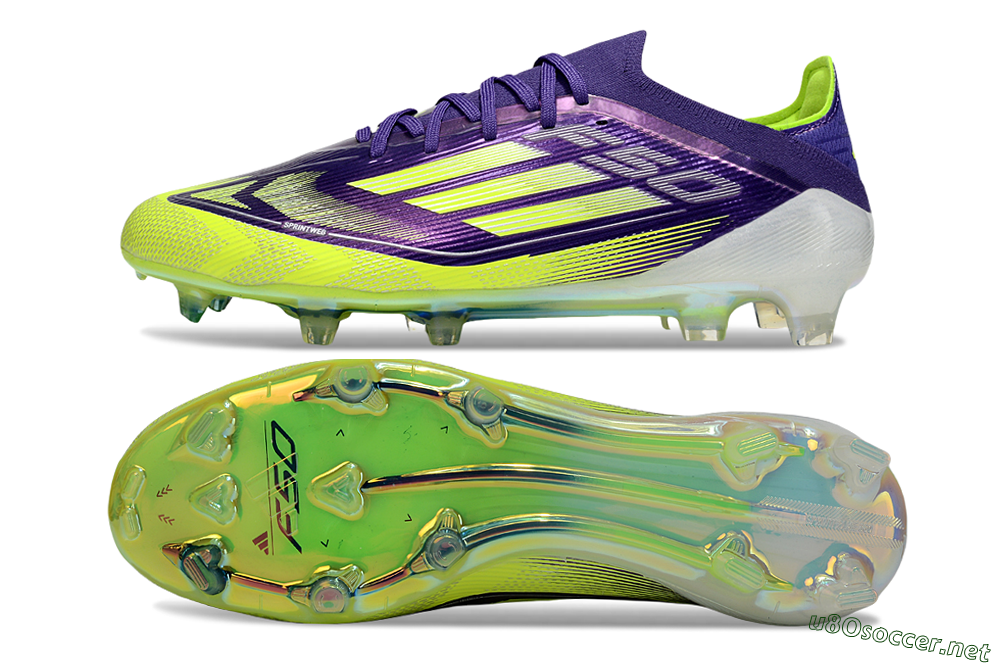 Men's Adidas F50 Elite FG Football Boots - Purple/Yellow/White 1