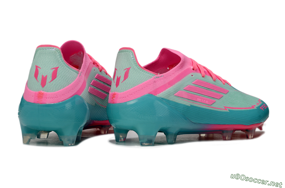 Men's Messi x Adidas F50 Elite FG Football Boots - Jade/Pink/Blue 6