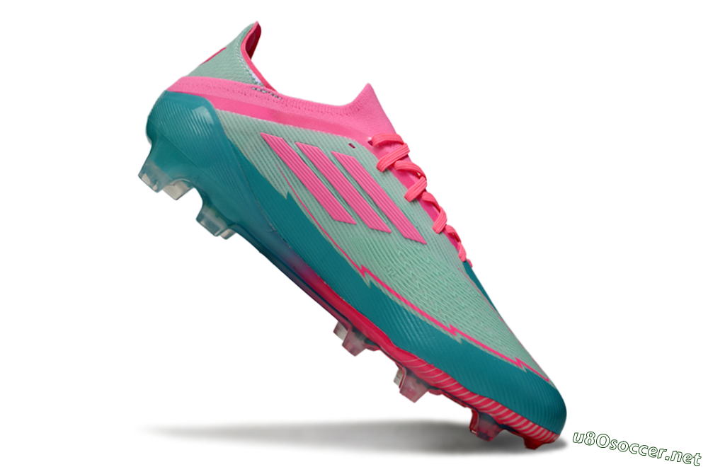 Men's Messi x Adidas F50 Elite FG Football Boots - Jade/Pink/Blue 4