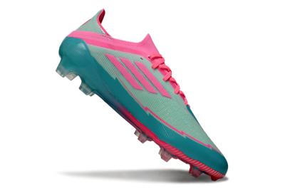 Men's Messi x Adidas F50 Elite FG Football Boots - Jade/Pink/Blue