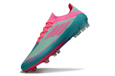 Men's Messi x Adidas F50 Elite FG Football Boots - Jade/Pink/Blue